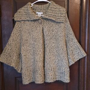 Hannah Women's Textured Knit Short Sleeve Cardigan - Taupe